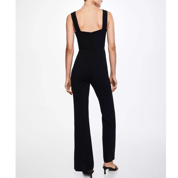 🖤Mango V-Neck Jumpsuit, NWT - Black M - Picture 3 of 6